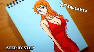 How to Draw Nami Full Body | One Piece Step-by-Step Tutorial
