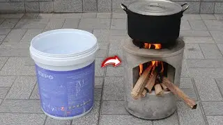How to cast a stove with cement and paint cans is both simple and inexpensive