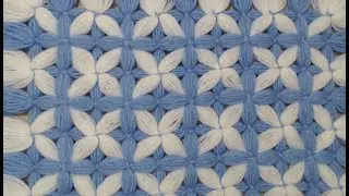 Pom pom blanket. Geometric designs are EASY