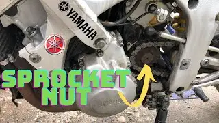 Yamaha YZF600R R6 Sprocket nut removed , น็อตปีกนก , Dado pignone , Ritzelmutter , &Eacute;crou de pignon