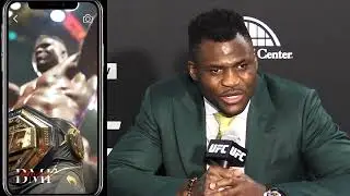 Francis Ngannou's reaction to Dana White didn't put the belt on him and missed the press conference