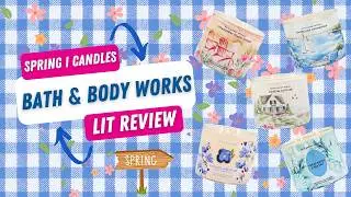 🔥 Lit Review | Bath & Body Works Spring I Candles | Violets are Blue, Strawberry Peach Sunset + More