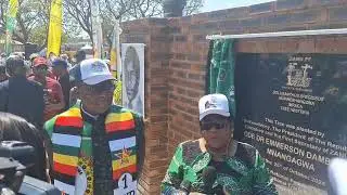 First Lady, Dr Auxillia Mnangagwa, who is the patron for environment speaks after planting her tree