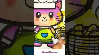 Chill & Color! Kawaii Cat BBQ Grilling from Breezy Days Coloring Book