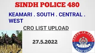 SPD-480 CRO Lists Upload 2022 | 27-05-2022 | West-South-Central-Kemari |