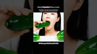 Eating Cucumber Glass ai asmr #ai #asmr #mukbang #eatingasmr #satisfying #cuttingasmr #glass #eating