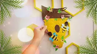 Honey Bees Hive/Happy Honey Bees/Happy Bees/HoneyBees Hive Paper Craft by Ak 🐝❤️🍯