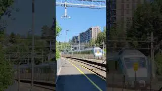 VY type72 Line L1 to Lillestr&oslash;m leaving Bryn station