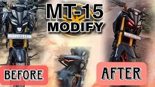 MT -15 Bike 🏍️Modifiey Red eyes 👀 and black cotin break light diffrant and instgram id logo change