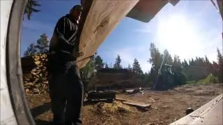 Lehmuksen sahaus ja taapelointi