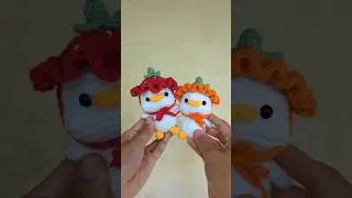 Crochet duck with hats #crochetideas #crochet #amigurumi #tutorials