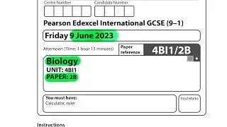 IGCSE | Биология | Экзамен 2B | Июнь 2023 г. | Pearson