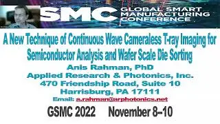 A New Technique of CW Cameraless T-ray Imaging for Semiconductor Wafer Scale Die Sorting