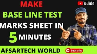 How to make marks sheet| exam| baseline test |afsartechworld| onlineexam