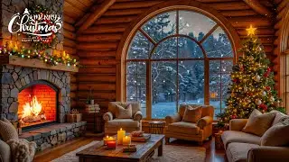 Christmas Ambience Music with Fireplace 🎄 Relaxing Christmas Music For Stress Relief