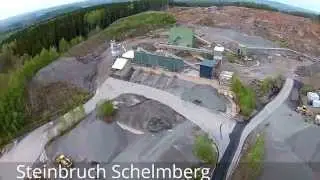 Steinbruch Schelmberg Kirchberg Überflug mit Drohne Phantom 2