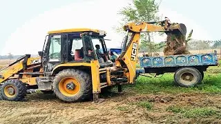 JCB 3dx  সোনালিকা ট্ৰেক্টৰত মাটি লোডিং ভিডিঅ | JCB 3dx loading mud in sonalika tractor video