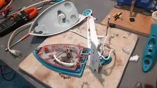 Falla en el fusible térmico de una plancha eléctrica.