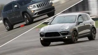2012 Jeep Grand Cherokee SRT8 vs 2011 Porsche Cayenne Turbo | Track Tested | Edmunds.com