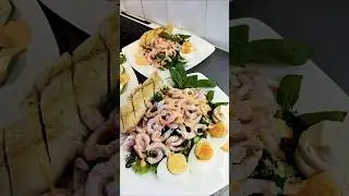 สลัดกุ้ง prawn salad, r&auml;kmacka