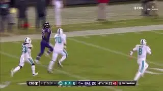 C.J Mosley&rsquo;s 63-Yard Pick-Six | Dolphins vs Ravens Week 8