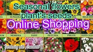 Online shopping of seasonal flower plant seeds 🌸🌿🌸🛍️