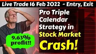 Triple Calendar Spread (16 Feb 2022) in Stock Market Crash | Made profit of 9.63%