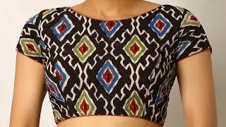 Ikkat And Kalamkari Traditional Blouse Designs