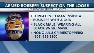 Police search for armed robbery suspect