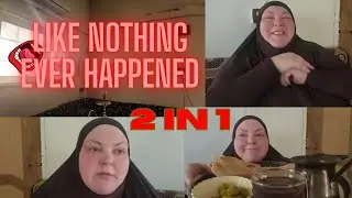 Foodie Beauty отступает от вчерашнего нервного срыва с Салахом: он приносит ей еду