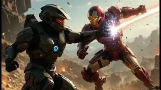 Epic Showdown: Iron Man vs. Master Chief in Dynamic Windows Background!