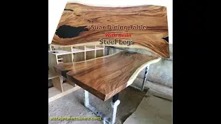 Suar Dining Table | Suar Resin Dining Table | Meja Kayu Suar | Resin Epoxy | Meja Suar Jepara | AJF