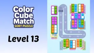 Color Cube Match: Sort Puzzle Level 13 Gameplay