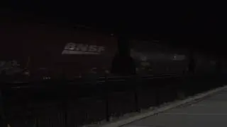BNSF #7778 Leads WB Grain Train with CSX Power. Olathe, KS 11/5/22