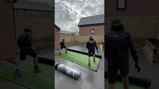 Astro turf day! #landscaping #astro #astroturf #artificialgrass #diy #garden #gardenideas