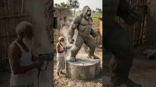 King Kong statue | Ai RJ statue | Animal statue Art #shorts