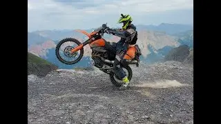 Riding Over Imogene Pass on a Fully Loaded Dual Sport