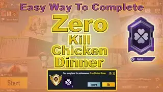 Pacifist title achievement in PUBG Mobile \ BGMI | How to complete free chicken dinner achievement