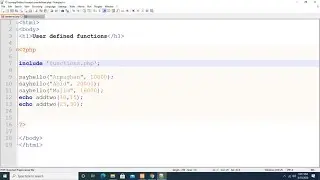 php/mysql: chapter27: Moving functions in seperate php files and using them with 'include'