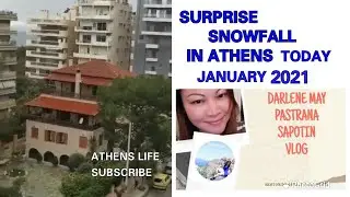 Surprise SNOWFALL in ATHENS Today | GREECE #40 #snowfall #surprisesnowfall #athensgreece #shorts