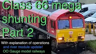 (HD) Fantastic freight action and new layout update! UK Trains OO Gauge model railway class 66