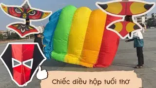 Thả diều c&ugrave;ng với chiếc diều hộp k&iacute; ức tuổi thơ #kite #layangan #patang #dieusao #diềukhổnglồ 