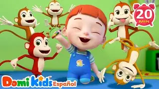 Colección de Canciones de Animales | Cinco Monitos🐵 | Canciones Infantiles | Domi Kids en Español