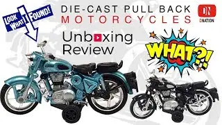 Unboxing Royal Enfield style Die cast Pull back vintage motorcycle  - what scale and size is this?