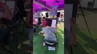 At the fair getting a cartoon drawing of me 🥰 #shorts