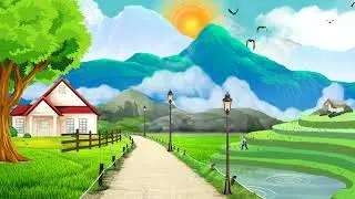 HD free download animated village background | cartoon loop background | back to background