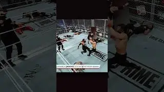 Roman reigns Vs New Bloodline at wargames ☠️😤| Roman X God mode😈🥶 #wwe #romanreigns #wargames #short