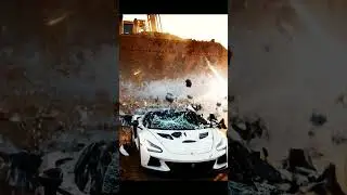 Luxery Car vs. Heavy Equipment: Unbelievable Durability Test! 🤯 #testing #car #shorts