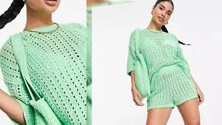 Разбираем узор для костюма ASOS🌺 knitting pattern.
