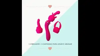 FUNNY SET _ Vibrador com 3 capinhas e Muitas Possibilidades!